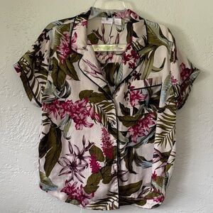Tommy Bahama Tropical Floral Short-Sleeve Pajama Top and Boxer Set XL